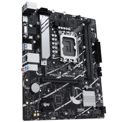 ASUS Prime B760M-K LGA 1700 mATX Motherboard with PCIe 4.0, two PCIe 4.0 M.2 slots, DDR5, Realtek 2.5Gb Ethernet, VGA, HDMI™, SATA 6 Gbps, front USB 3.2 Gen 1, Aura Sync
