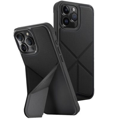 UNIQ Transforma Magclick Magsafe Compatible Phone Case for iPhone 15 Pro Max – Ebony (Black)