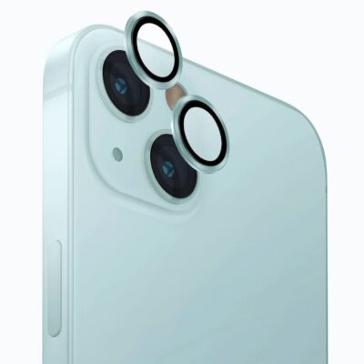 Uniq Optix Aluminium Camera Lens Protector for iPhone 15/15 Plus – Cool Mint