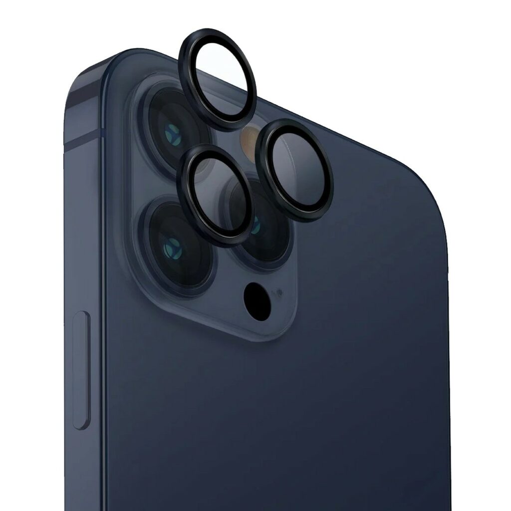 Uniq optix aluminium protector for iphone 15 pro max navy