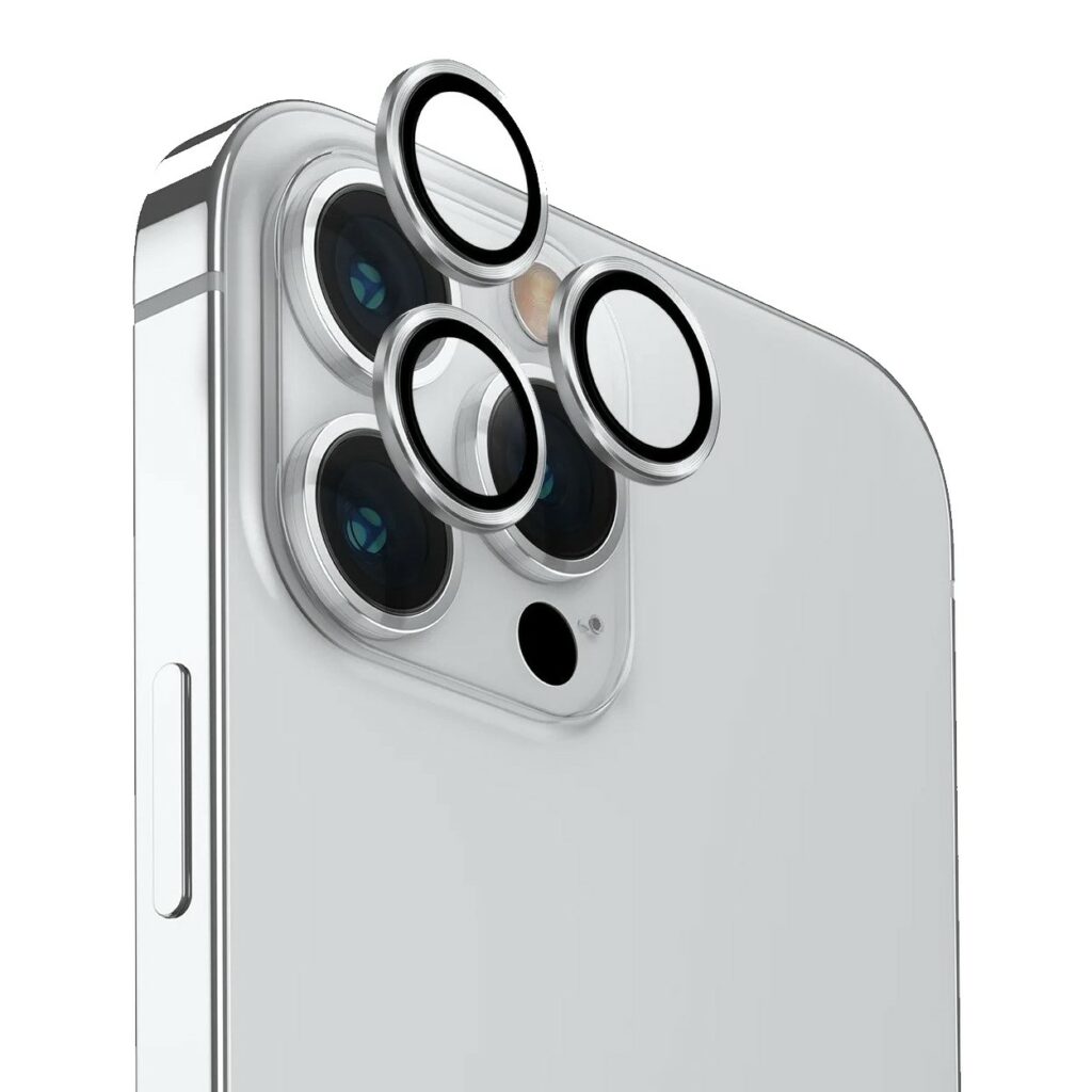 Uniq optix aluminium protector for iphone 15 pro max silver