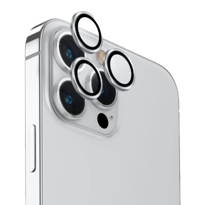 Uniq Optix Aluminium Camera Lens Protector for iPhone 15 Pro Max – Sterling (Silver)