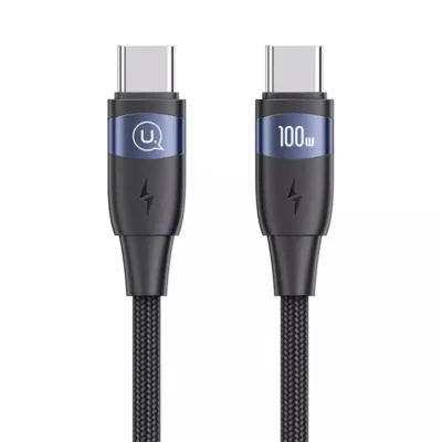 USAMS US-SJ633 U85 Type-C to Type-C PD100W Aluminum Alloy Fast Charging & Data Cable 2m (Black)
