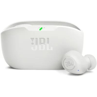 JBL Wave Buds TWS, 32Hr Playtime, IP54, Smart Ambient & TalkThru Mode, JBL App, Bluetooth Headset (White)