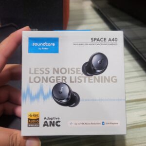 Soundcore by Anker Space A40 Auto-Adjustable Active Noise Cancelling Wireless Earbuds (Black)