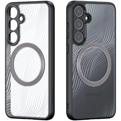 Aimo Mag Series Phone Case for Samsung Galaxy S24 (MagSafe Compatible) – Transparent Black