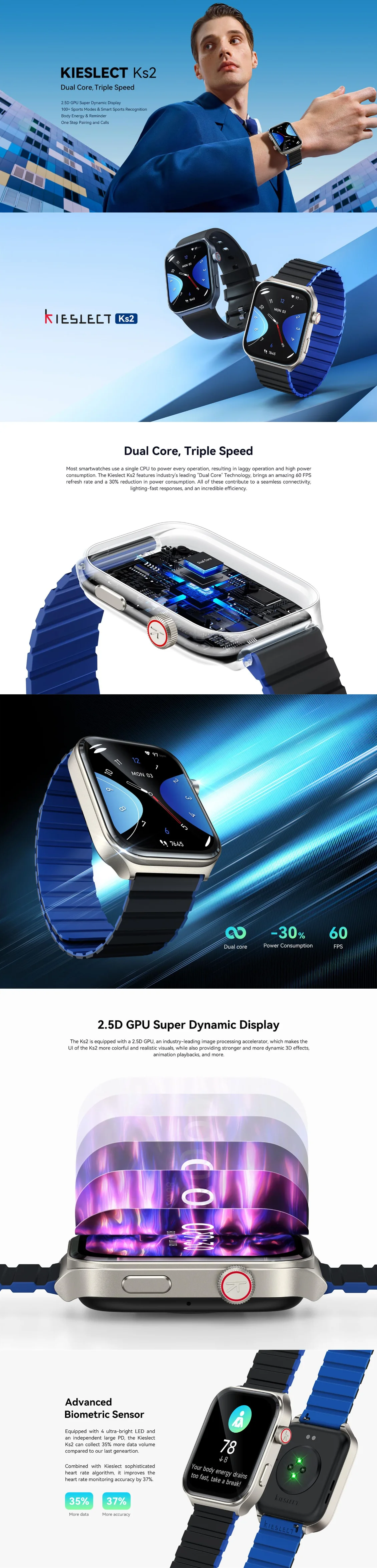 Kieslect Smart Calling Watch Ks2 3