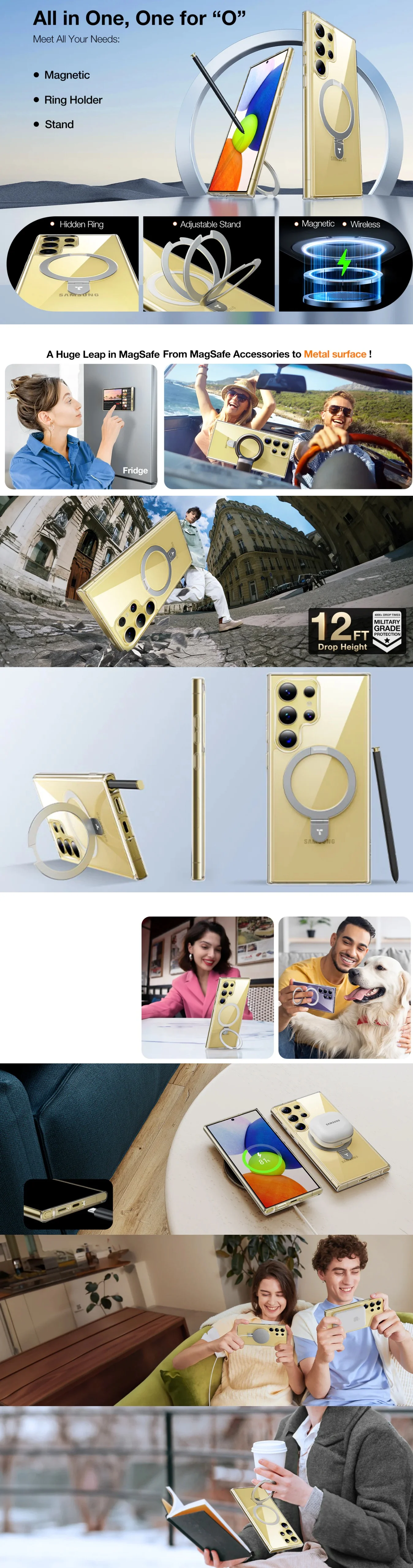 Torras UPRO Ostand Clear Case for SG S24 Ultra 5
