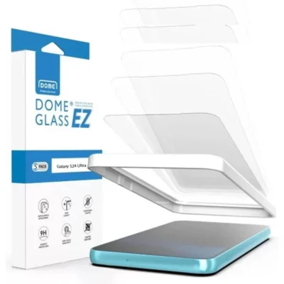 Whitestone [EZ] Tempered Glass Screen Protector For Samsung Galaxy S24 Ultra – 5 Pack