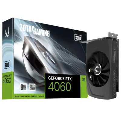 ZOTAC GAMING GeForce RTX 4060 SOLO 8GB DLSS 3 PCIe 4.0 Super Compact Graphics Card