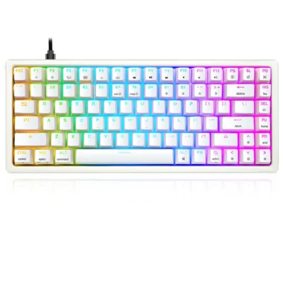 Skyloong SK84S White ABS Keycaps Glacier Switches Wired/Wireless RGB Mechanical Keyboard