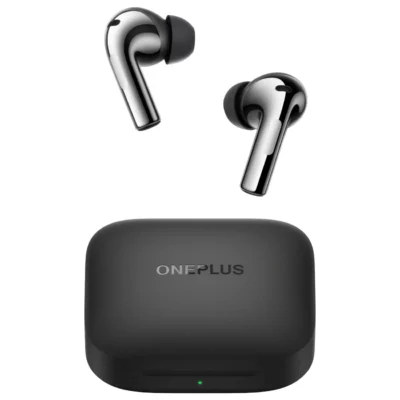 OnePlus Buds 3 Truly Wireless Bluetooth Earbuds with Upto 49dB Smart Adaptive Noise Cancellation, Hi-Res Sound Quality,Sliding Volume Control, 10mins for 7 Hours Fast Charging with Upto 44Hrs Playback - Metallic Gray