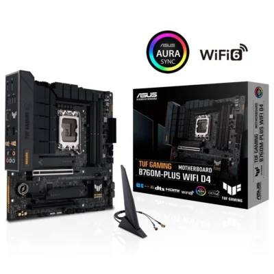 ASUS TUF GAMING B760M-PLUS WIFI D4 Intel B760 LGA 1700 mATX Motherboard