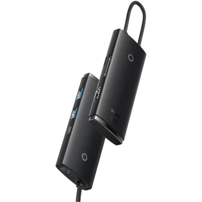 Baseus Lite Series 6-Port Type-C HUB Docking Station (Type-C to HDMI+USB3.0*2+PD+SD/ TF) Black