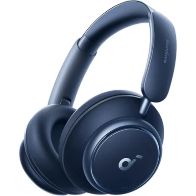 Anker Soundcore Space Q45 Adaptive Active Noise Cancelling Headphone, Reduce Noise by Up to 98%, 50H Playtime, App Control, LDAC Hi-Res Wireless Audio, Comfortable Fit, Clear Calls, Bluetooth 5.3 - Blue