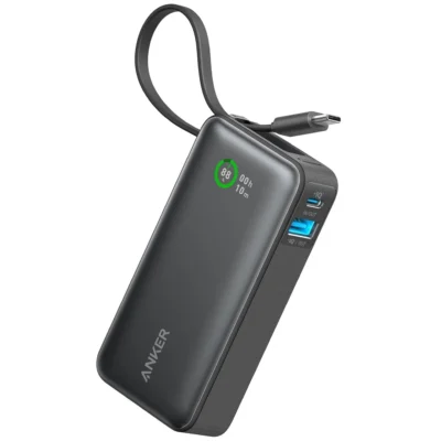 Anker 611 Nano 10,000mAh Power Bank (30W, Built-In USB-C Cable)