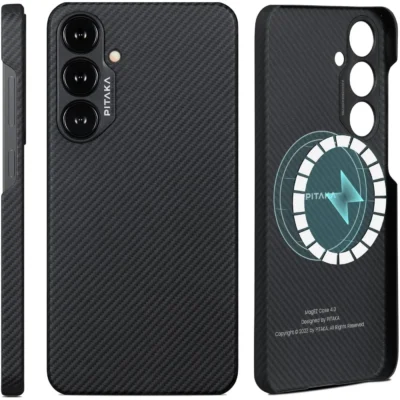 PITAKA Samsung Galaxy S24 MagEZ Case 5 - (Black/Grey Twill)