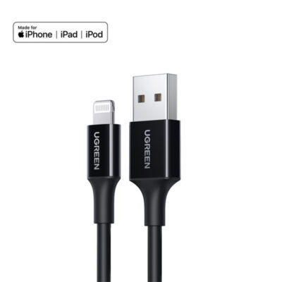 UGreen 80822 2.4A MFi Lightning Charging Cable Black - 1m
