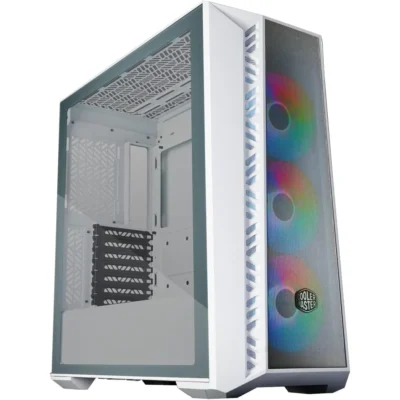 Cooler Master MasterBox 520 Mesh Blackout Airflow ATX Mid-Tower PC Case - White