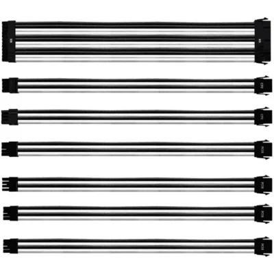 Cooler Master Colored Extension Cable Kit – White & Black