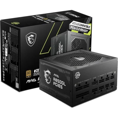 MSI MAG A850GL PCIE5 ATX 3.0 - Full Modular - 80 Plus Gold Certified 850W Gaming Power Supply