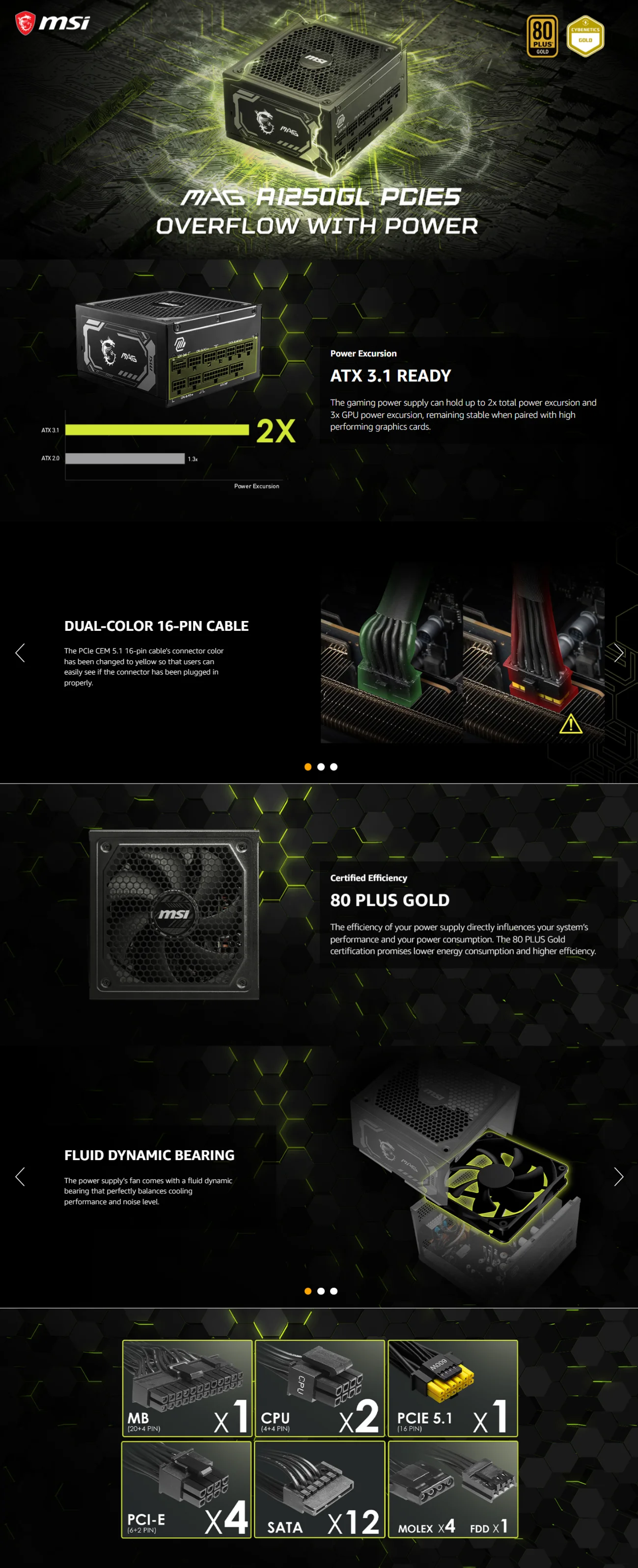 msi mag 1250gl price in pakistan