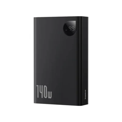 Baseus Adaman Digital Display Fast Charge Power Bank 24000mAh 140W With Superior Series Fast Charging Data Cable Type-C to Type-C 240W (48V/5A) 1m Black