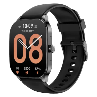 Amazfit Pop 3S Smart Watch with 1.96″ AMOLED Display & Upto 12 Days Battery Life - Black