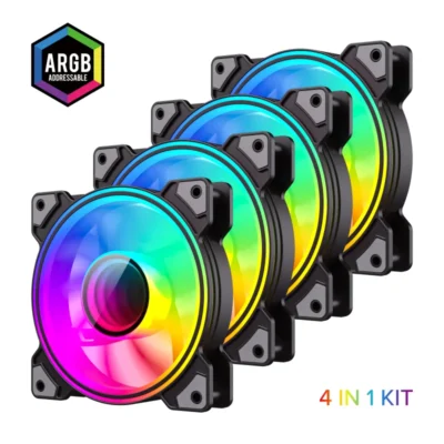 Gamemax DRH400, 120mm Dual Ring ARGB Fan 4-in-1 Kit