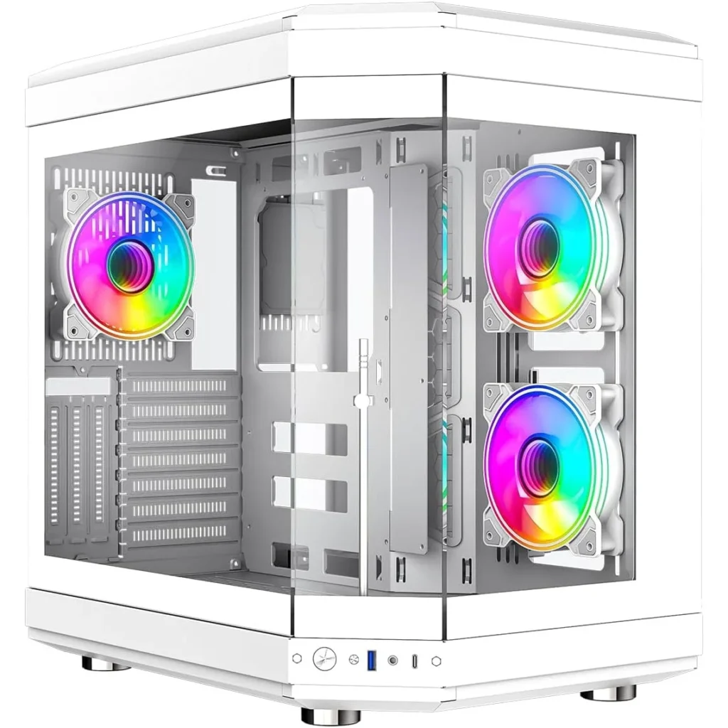 GameMax Hype ARGB Mid-Tower ATX Gaming Case - White