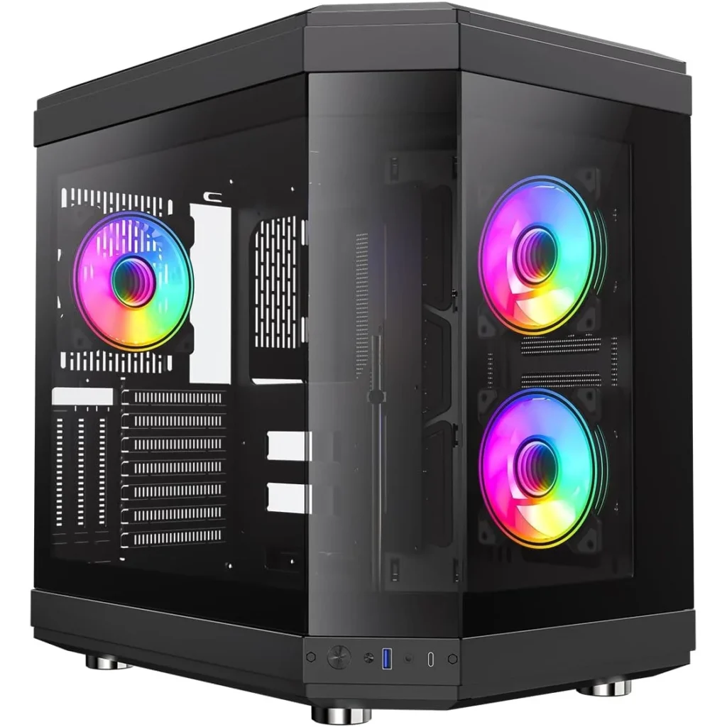 GameMax Hype ARGB Mid-Tower ATX Gaming Case - Black