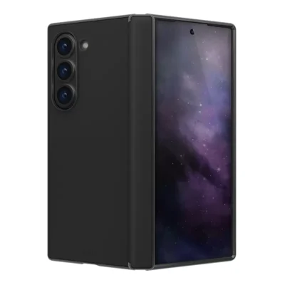 UNIQ Samsung Galaxy Z Fold 6 ORA Leatherette Phone Case - Black