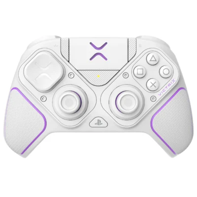PDP Victrix Pro BFG Wireless Gaming Controller for Playstation 5 / PS5, PS4, PC, Modular Esports Gamepad, Remappable Buttons, Customizable Triggers/Paddles/D-Pad/Fightpad, PC App, White