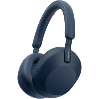 Sony WH-1000XM5 Noise-Canceling Wireless Over-Ear Headphones (Blue) with Official Warranty