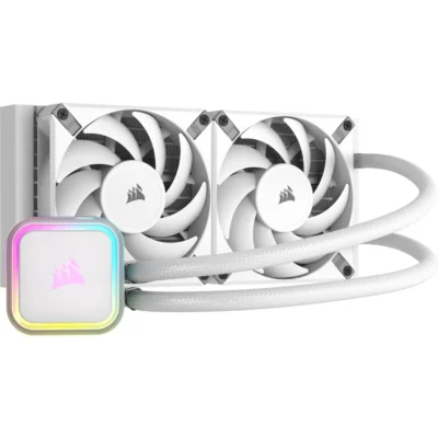 Corsair iCUE H100i RGB Elite AIO 240mm Liquid CPU Cooler - White