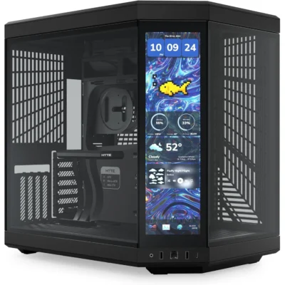 HYTE Y70 Touch Infinite Dual Chamber ATX Mid Tower Modern Aesthetic Case - Pitch Black