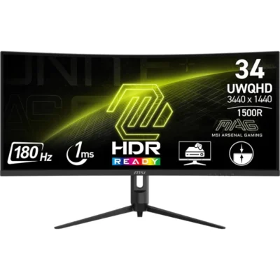 MSI MAG 342CQR E2 34" Gaming Monitor, 180Hz, 1ms, Adaptive-Sync, HDR Ready, VA Panel
