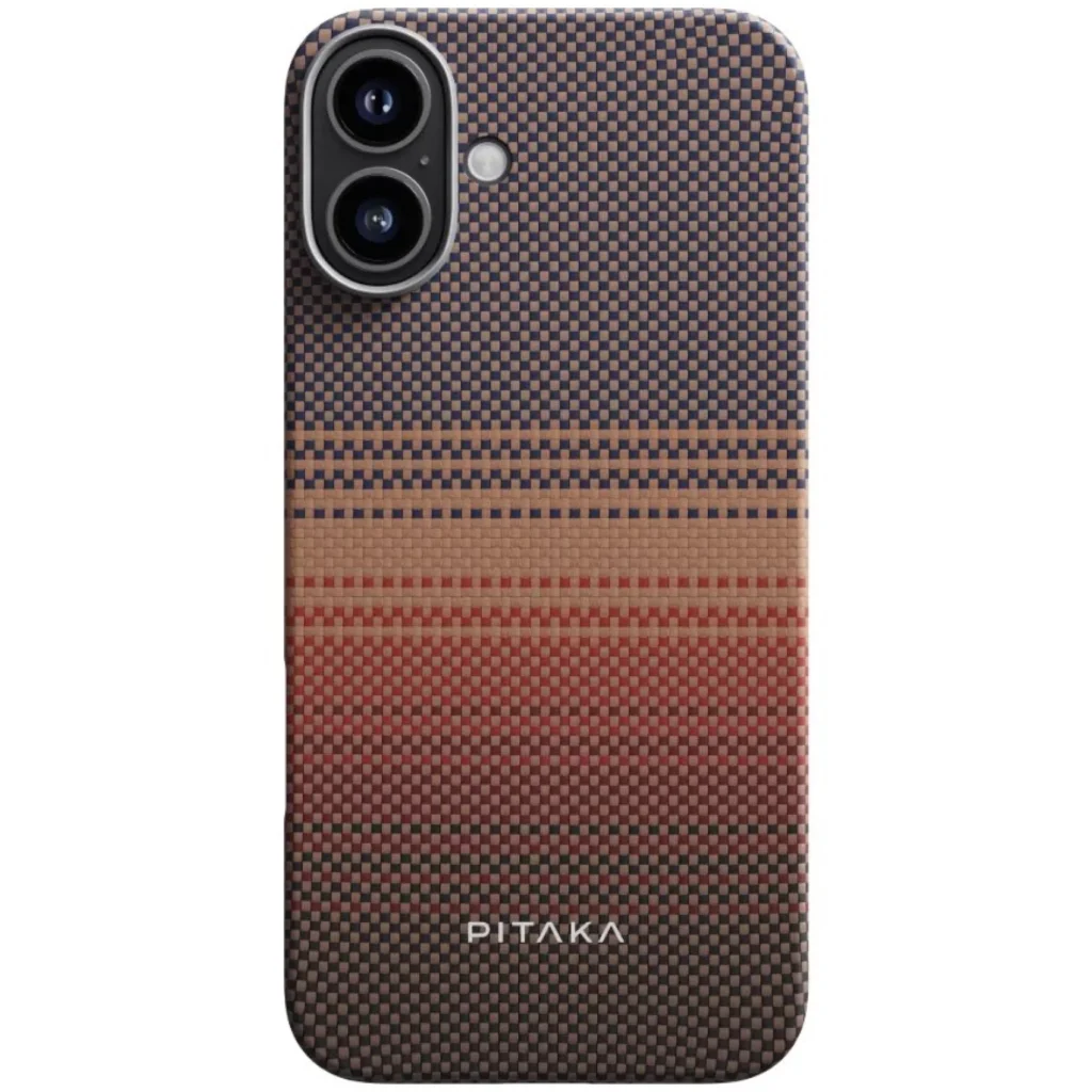 Pitaka sunset moonrise tactile woven case for iphone 16 plus