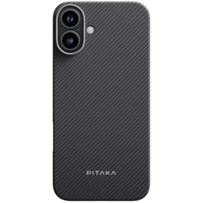 PITAKA Ultra-Slim Case for iPhone 16 Plus – Black/Grey