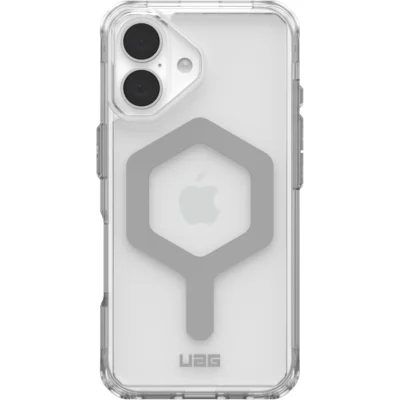 UAG Plyo MagSafe Compatible Phone Case for iPhone 16 – Ice/Sliver