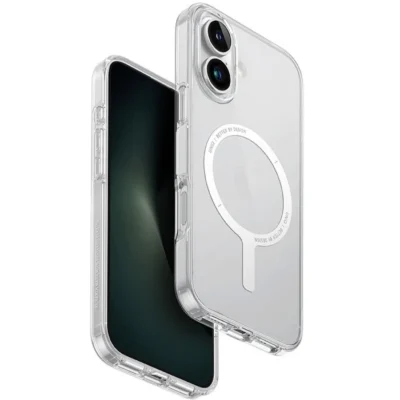 UNIQ Clario MagClick MagSafe Charging Compatible Phone Case for iPhone 16 – Clear