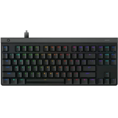 Logitech G515 TKL Wired Low Profile Gaming Keyboard, Fully Customizable RGB, Double-Shot PBT Keycaps, Tactile/Brown Switches - Black