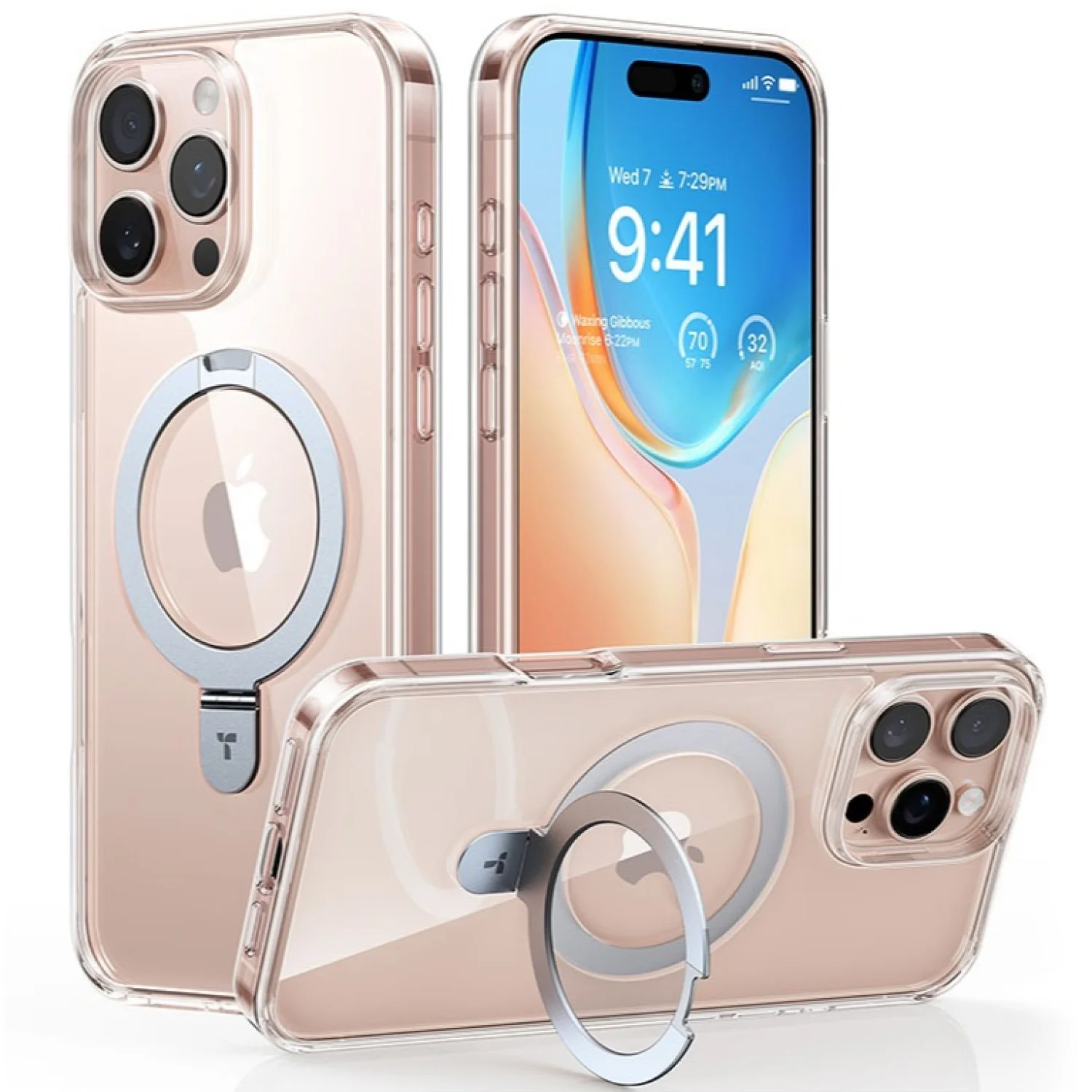 TORRAS UPRO Ostand Clear Case for iPhone 16 Pro
