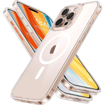 TORRAS Diamond Mag Series MagSafe Compatible Case for iPhone 16 Pro – Clear