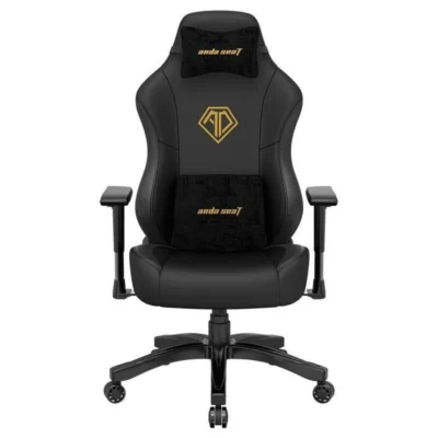 Anda Seat Phantom 3 Leather Gaming Chair - Black/Gold