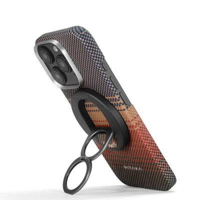 PITAKA Sunset Tactile Woven Case with MagSafe Grip3 for iPhone 16 Pro Max – Sunset