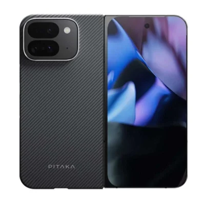 PITAKA MagEZ Compatible Case for Google Pixel 9 Pro Fold – Black/Grey