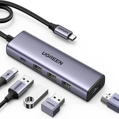 UGreen 5-in-1 USB-C Hub (100W PD, 4K@30Hz HDMI)