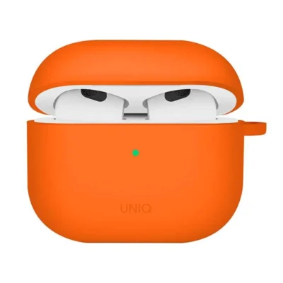 Uniq Nexo Active Hybrid Silicone Case with Sports Ear Hooks For Airpods 4th Gen – Orange