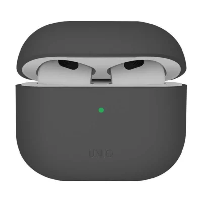 UNIQ Lino Hybrid Liquid Silicone Case for AirPods 4th Gen – Grey